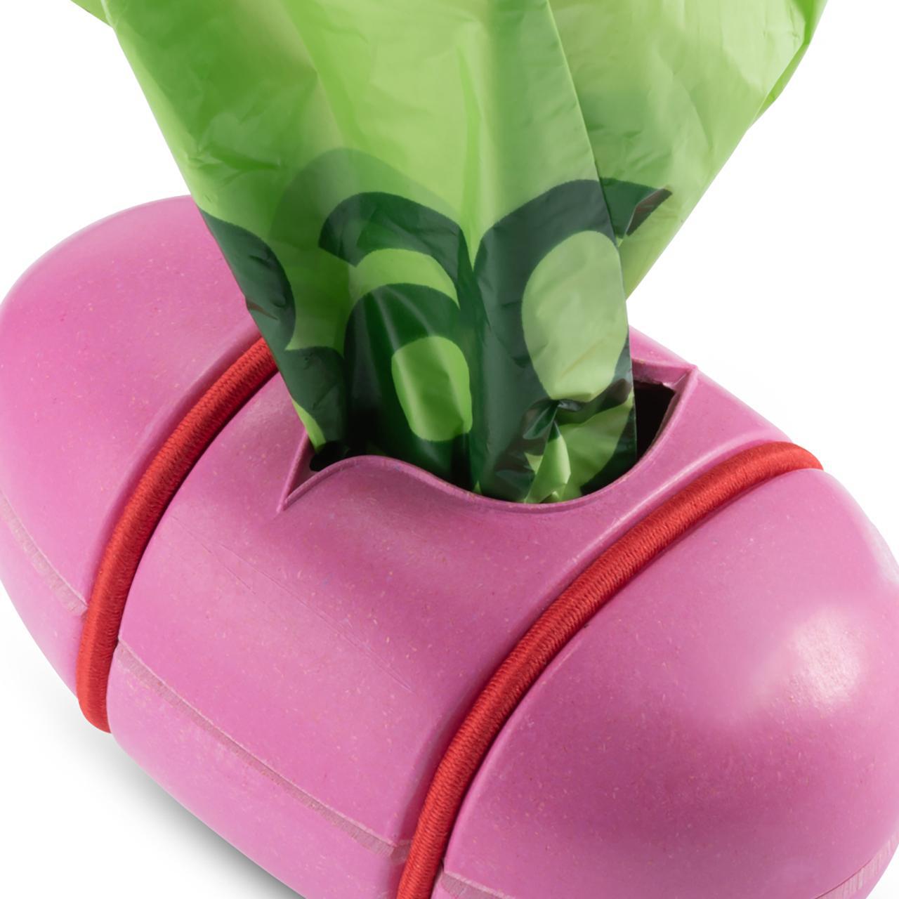 Beco Pocket Poop Bag Dispenser - Pink, with bags