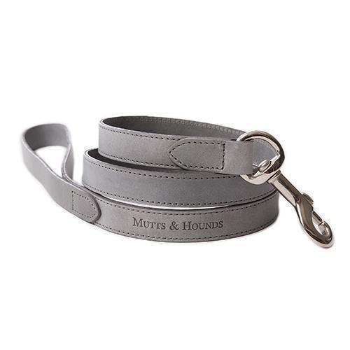 Mutts & Hounds Grey Full Leather Collar