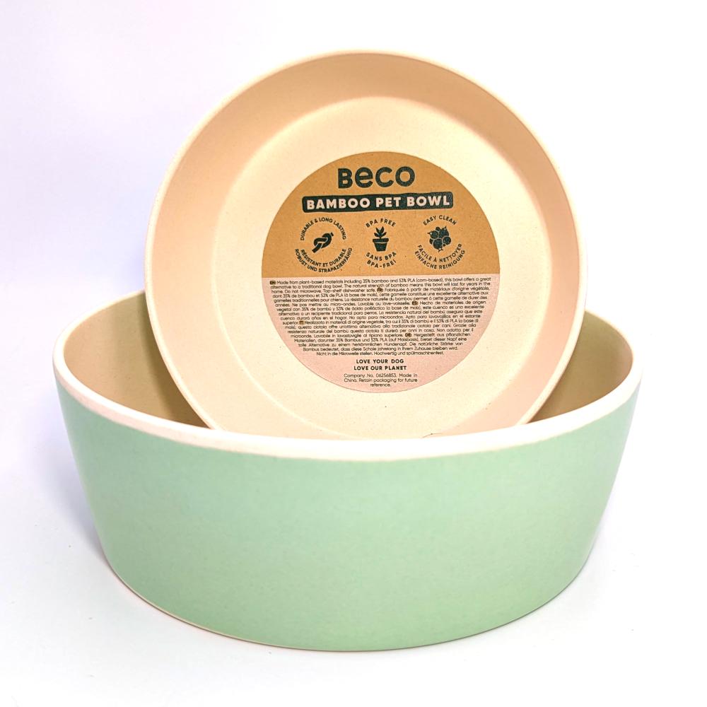 Beco Bamboo Dog Bowl - Teal