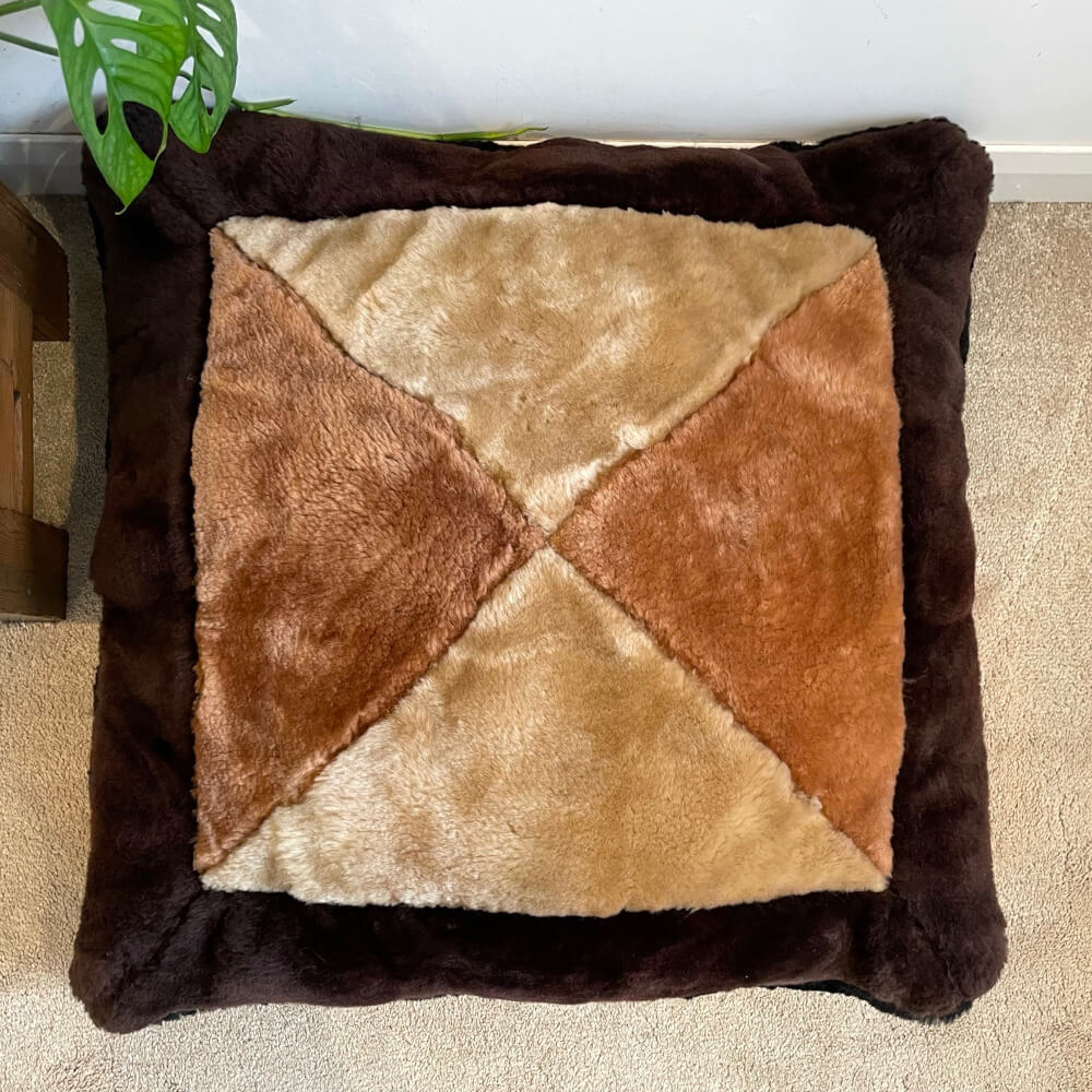 Farmer Larry's Copper Luxury Pure Wool Dog Bed Top View