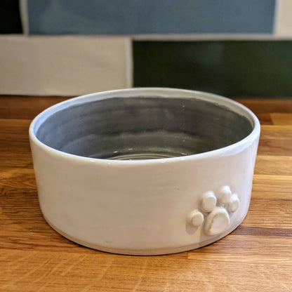 Lawoofs of Devon Ceramic Dog Bowl Grey